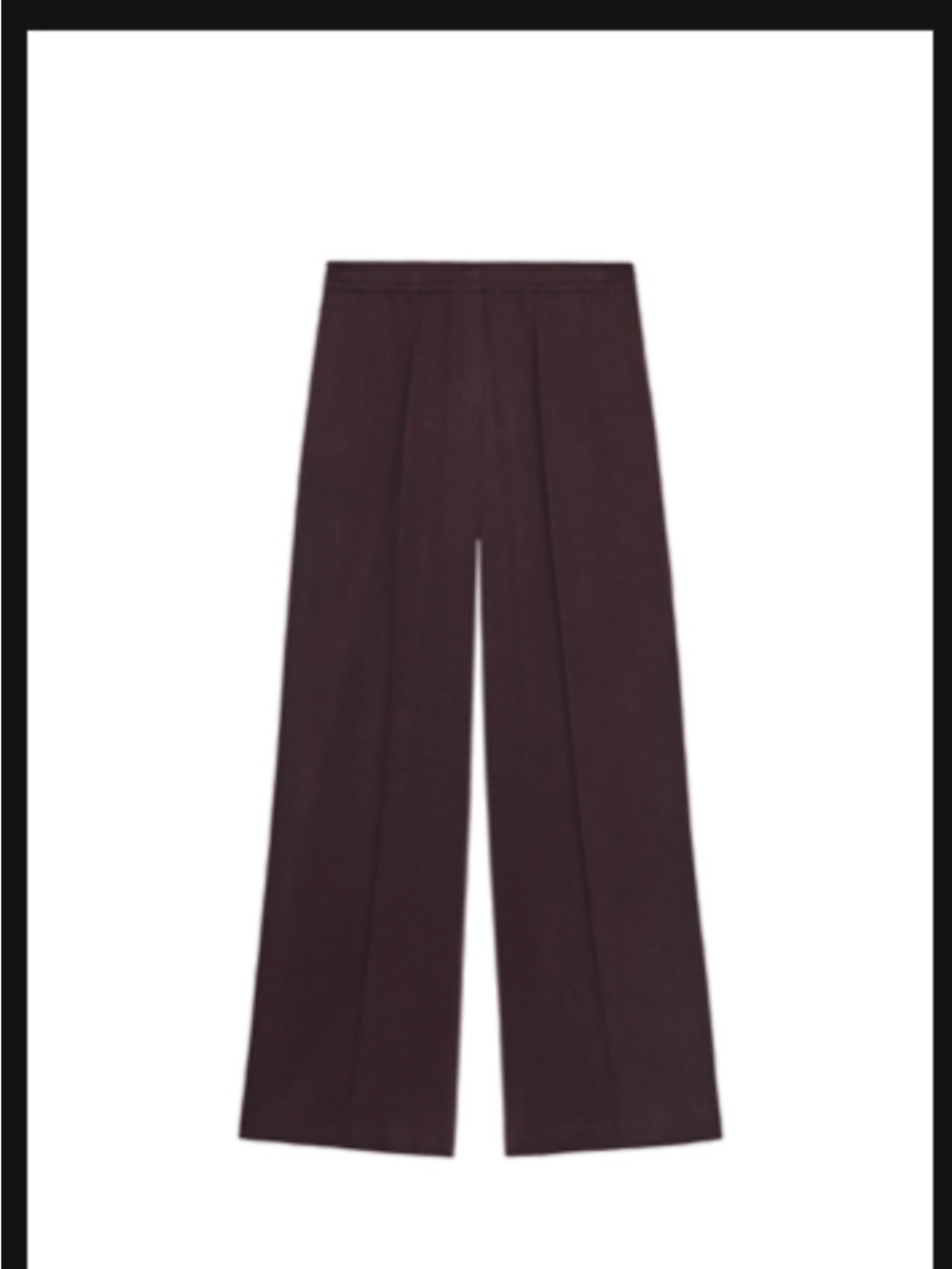 Zara Wide-Leg Trousers in Deep Plum